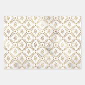 Golden Mistletoe Weihnachts-Wrapping Paper Geschenkpapier Set (Vorderseite 3)