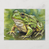 Golden-Mit Augen Frog Postkarte für Postüberquerun (Vorderseite)