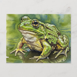 Golden-Mit Augen Frog Postkarte für Postüberquerun