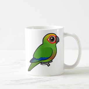 Golden-mit einer Kappe bedeckter Parakeet Kaffeetasse