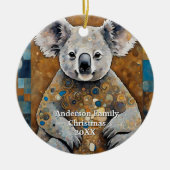 Golden Modern Koala Bear Keramik Ornament (Vorne)