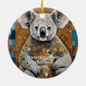 Golden Modern Koala Bear Keramik Ornament (Hinten)