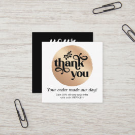 Golden Modern Personalisiert Order Circle Vielen D Quadratische Visitenkarte