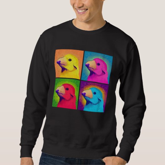 Golden Mole Pop Illustration Colorful Animal Men Sweatshirt (Vorderseite)