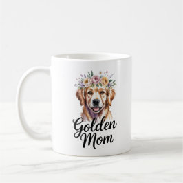 Golden Mom Golden Retriever Floral Coffee Mug Gold Kaffeetasse
