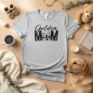 Golden MOM T-Shirt Süße Golden Retriever Mom Kle Tri-Blend Shirt