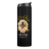 "Golden Moma: Feiern Sie die Liebe von Retrievers" Thermosbecher (Nach links gedreht)