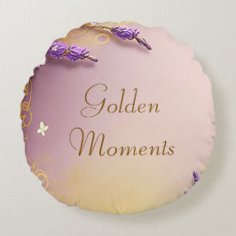 Golden Moments Times Pillow Schmidt Stationery Rundes Kissen