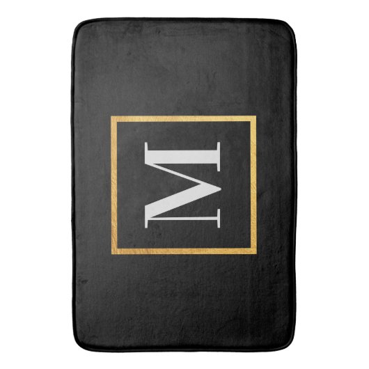Golden Monogram Badematte (Vorderseite Vertikal)