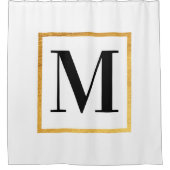 Golden Monogram Duschvorhang (Vorderseite)