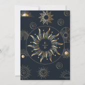 Golden Monogram Foto Overlay Save The Date (Rückseite)