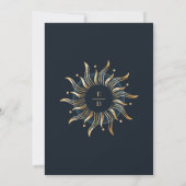 Golden Monogram Foto Overlay Save The Date (Rückseite)