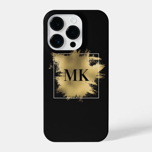 Golden Monogram iPhone Hülle (Rückseite)