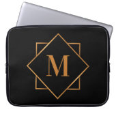 Golden Monogram Laptopschutzhülle (Vorderseite)
