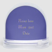 Golden Monogram & Laurel Wreath on Deep Blue Schneekugeln (Rückseite)