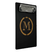 Golden Monogram Mini Klemmbrett (Schrägansicht)