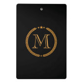 Golden Monogram Mini Klemmbrett (Rückseite)