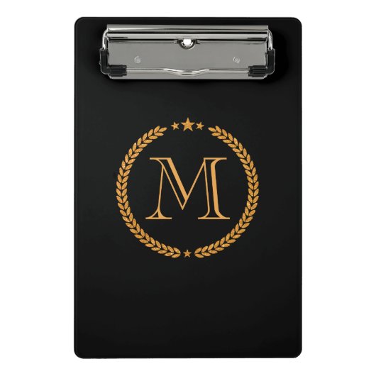 Golden Monogram Mini Klemmbrett (Vorderseite)