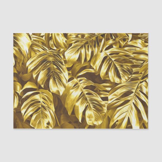 Golden Monstera Tissue Seidenpapier (Vorderseite)