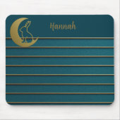 Golden Moon & Bunny on Aquamarin Mousepad (Vorne)