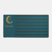 Golden Moon & Bunny on Aquamarin Schreibtischunterlage (Vorderseite)