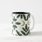 Golden Moon & Evergreen Pine – Luxury Zweifarbige Tasse (VorderseiteRechts)