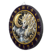 Golden Moon Frames White Unicorn's Grace Dartscheibe (Vorderseite rechts)