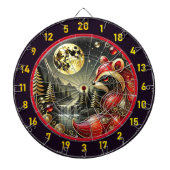 Golden Moon Highlights Frische rote Raccoon Dartscheibe (vorne)