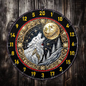 Golden Moon Highlights Wolfs "Fierce Call" Dartscheibe