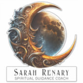 Golden Moon Lunar Lehrerin spirituell Aufkleber (Vorderseite)