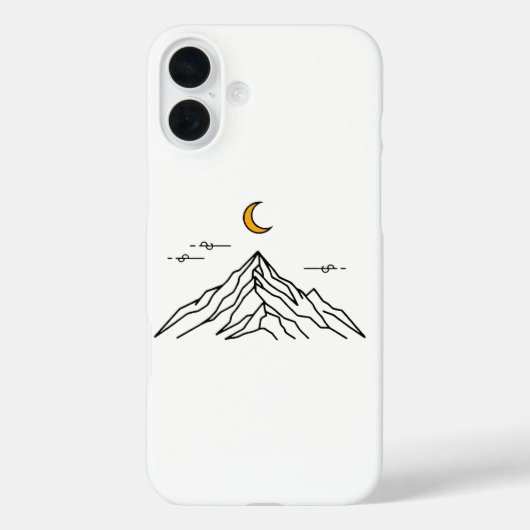 "Golden Moon & Peaks" Minimalist Case-Mate iPhone Hülle (Rückseite)