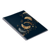 Golden Moon Phases Melody-Notebook Notizblock (Rechte Seite)