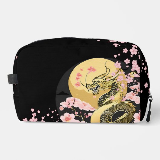 Golden Moon Sakura Dragon Drucktasche Nähen Tasche (Vorderseite)