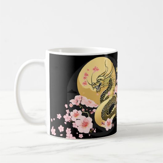 Golden Moon Sakura Dragon Kaffeetasse (Links)