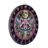Golden Moon Shines auf dem rosa Raccoon Dartscheibe (Vorderseite Links)