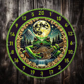 Golden Moon Watches Frog Play Guitar Dartscheibe