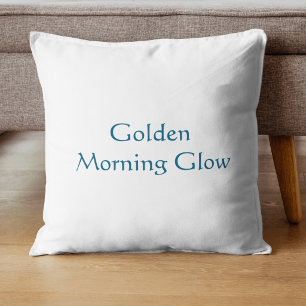 Golden Morning Glow Moderne Schrift Kissen