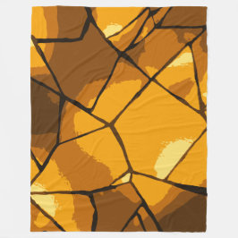 Golden Mosaik Glaskunst Fleecedecke