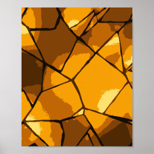 Golden Mosaik Glaskunst Poster