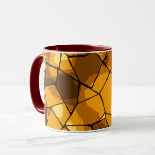 Golden Mosaik Glaskunst Tasse (Vorderseite Links)