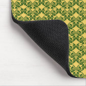 Golden Moss Damask Bows Mousepad (Ecke)