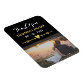 Golden Motif Wedding Magnet Gevor Foto Vielen Dank (Rechte Seite)