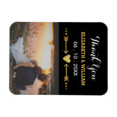 Golden Motif Wedding Magnet Gevor Foto Vielen Dank (Horizontal)