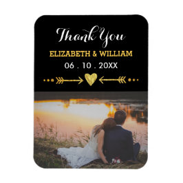 Golden Motif Wedding Magnet Gevor Foto Vielen Dank