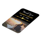 Golden Motif Wedding Magnet Gevor Foto Vielen Dank (Linke Seite)