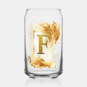 Golden Motifs Monogram Letter F Dosenglas (Vorderseite)