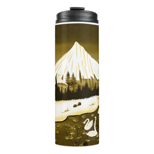 ☕ Golden Mountain Landschaft Tasse (Vorderseite)