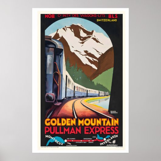 Golden Mountain Pullman Express Montreux Poster (Vorne)