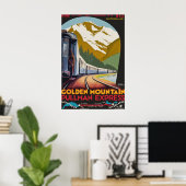 Golden Mountain Pullman Express Poster Druck (Heimbüro)