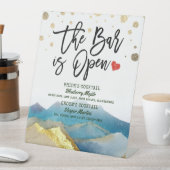 Golden Mountain Wedding Bar is Open Drink Menu Sockelschild (In Situ)